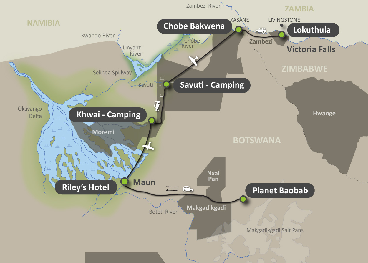 Map of the Wildlife Encounter Safari